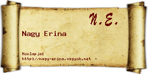 Nagy Erina névjegykártya